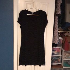 Nieman Marcus s L black shirt sleeve dress Nice!